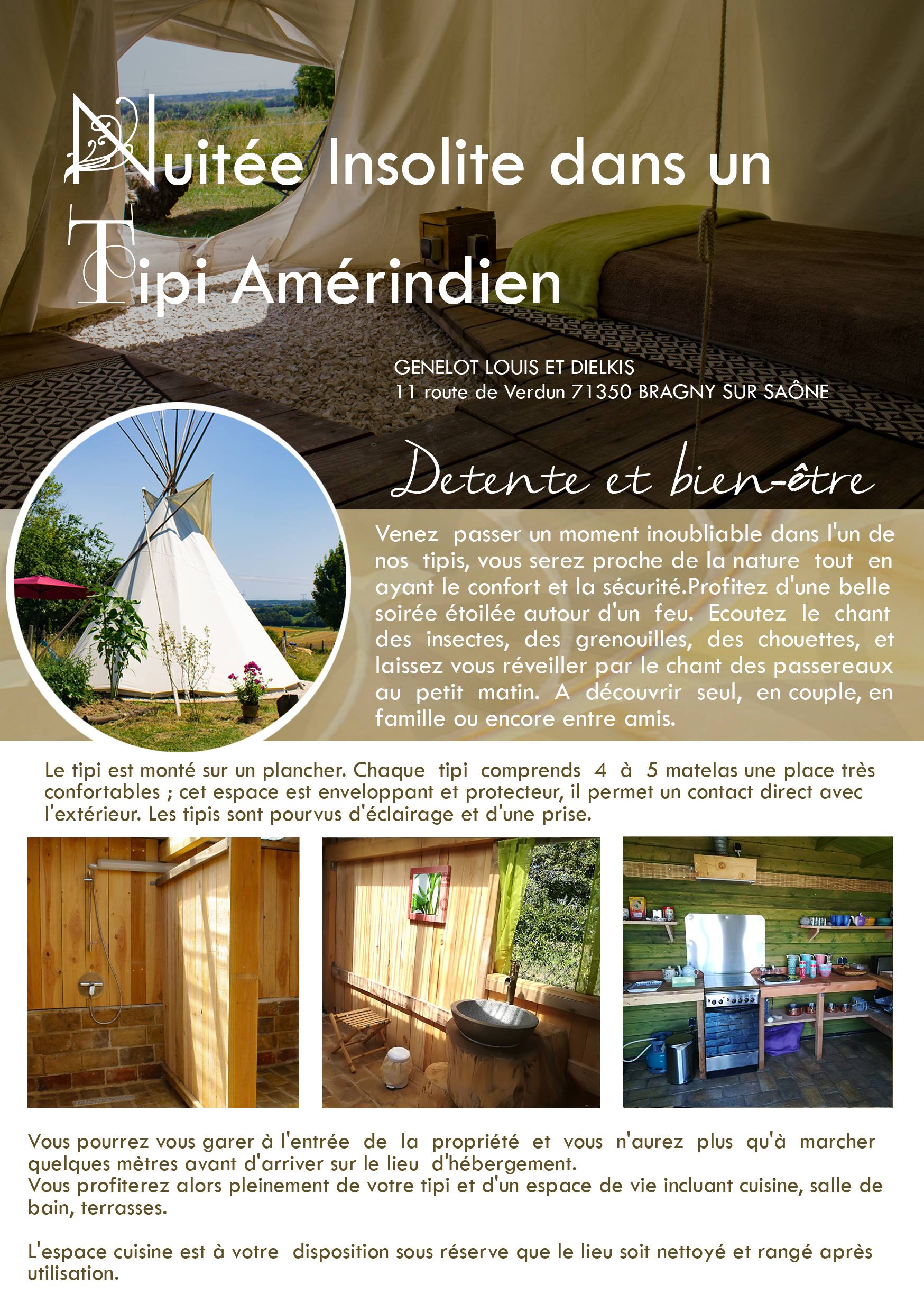 Nuitée dans un tipi